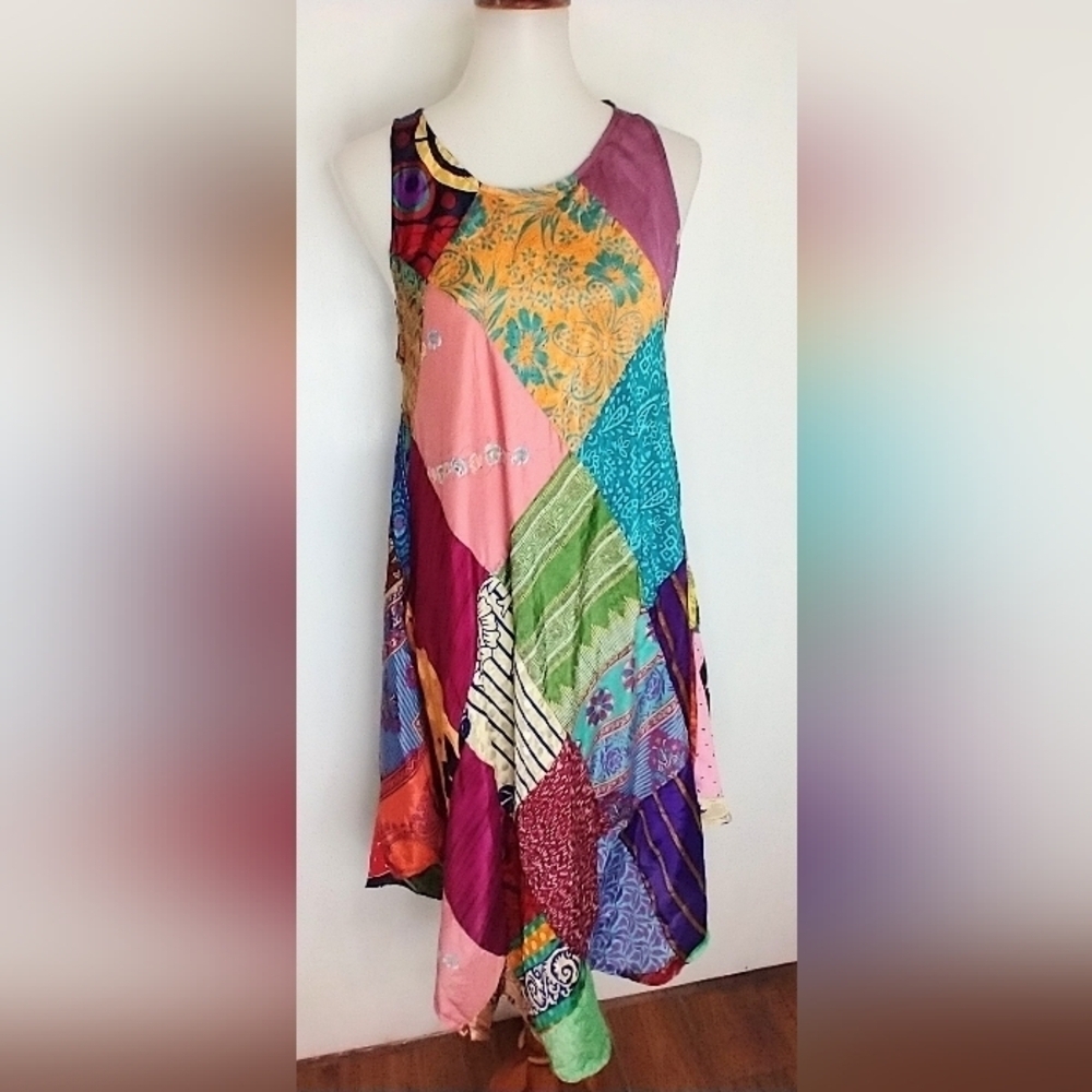 Patchwork Rayon Dress - image 8